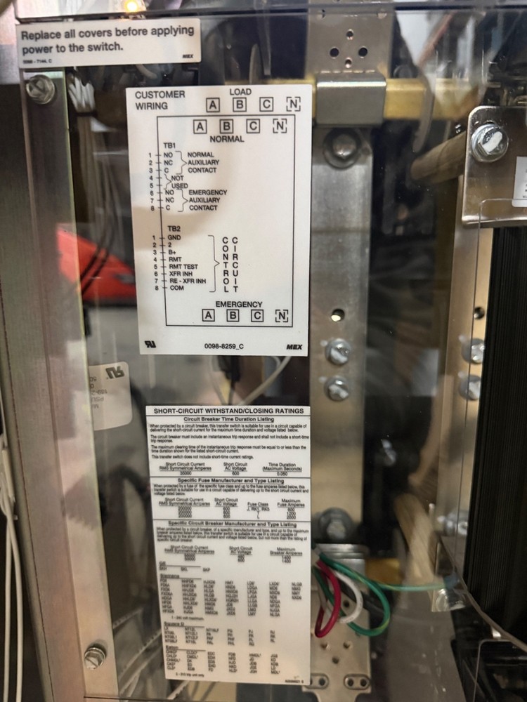 800A 208V Cummins OTECD Automatic Transfer Switch - E23M240584