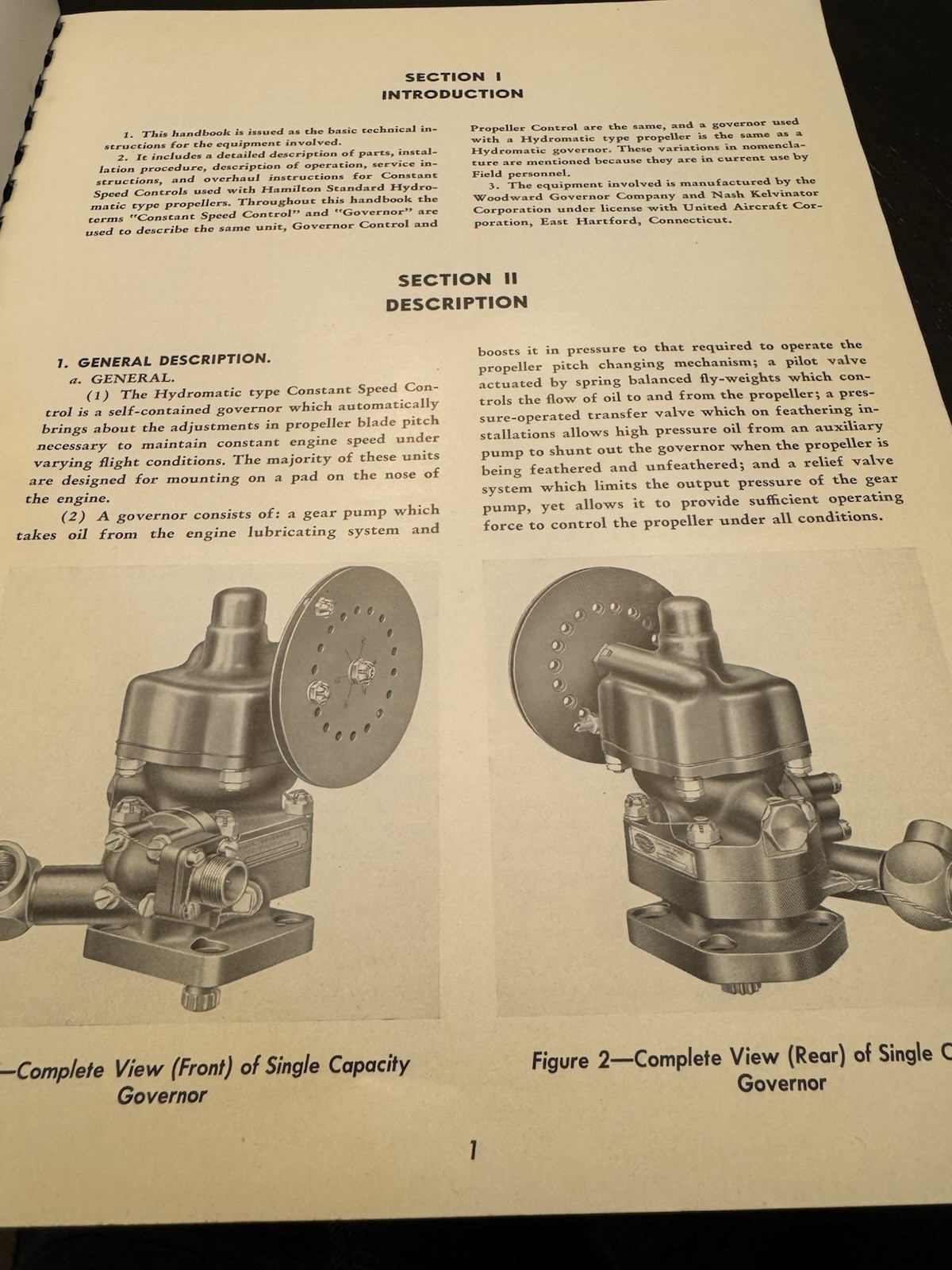 Hamilton Standard Propellers Service Manual 123 Hydromatic Feathering 1944