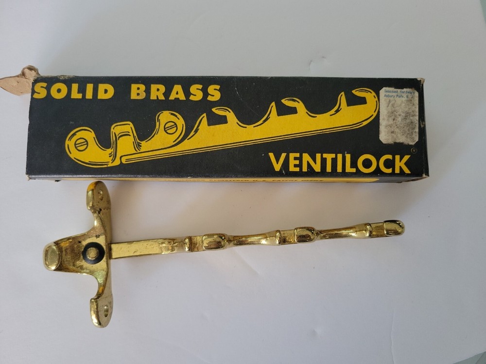 Vintage Slaymaker Ventilock No 37 Window Latch Lock  Solid Brass