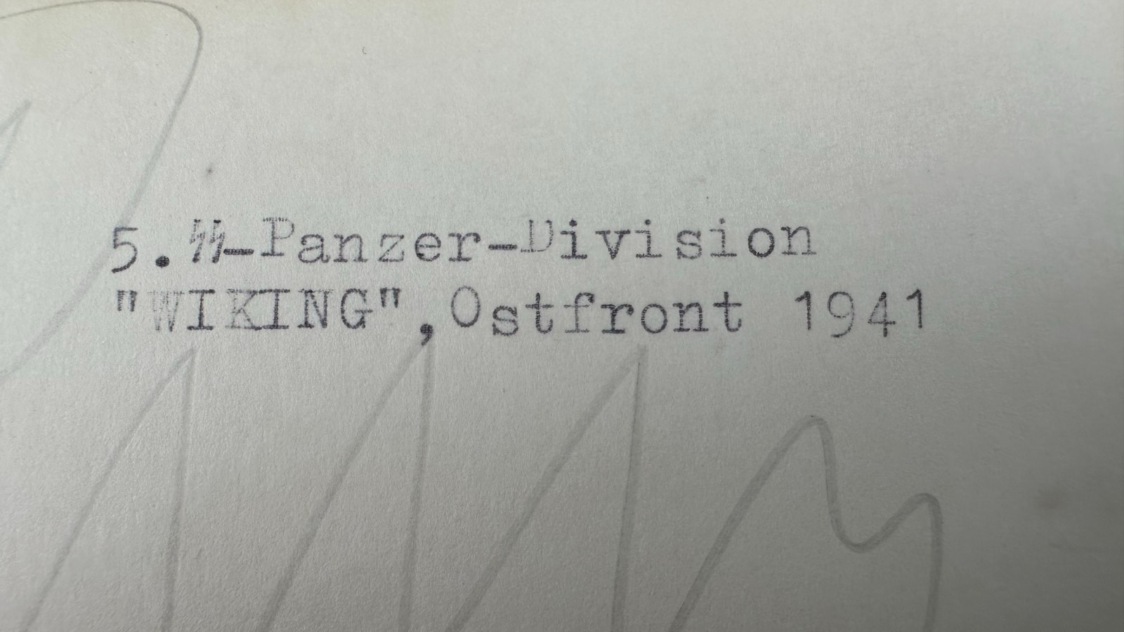 1940's WWII SS Panzer Division “WIKING” Ostfront 1941