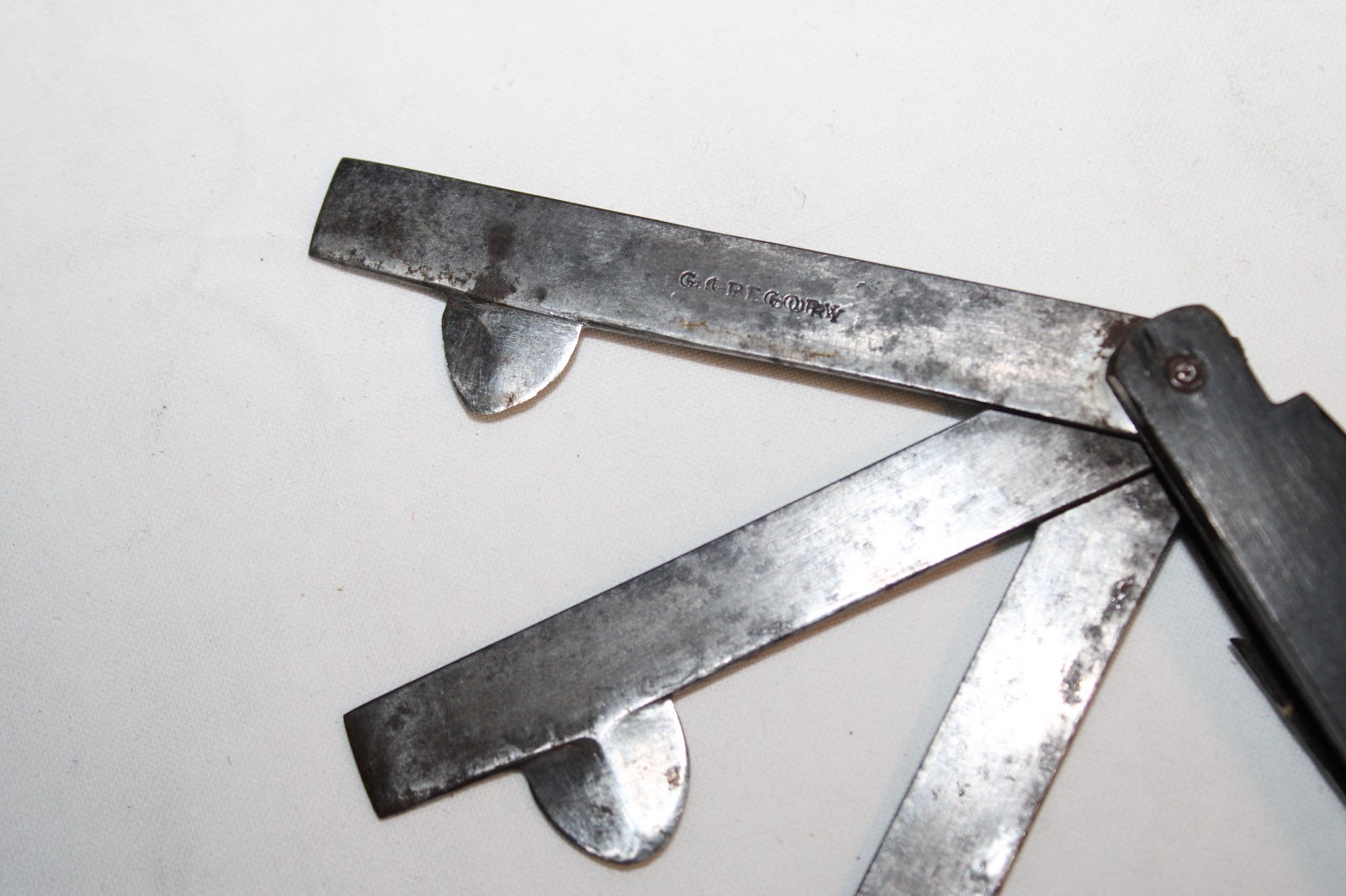 Antique 3 Blade Blood Letting Fleam Tool Marked G. Gregory