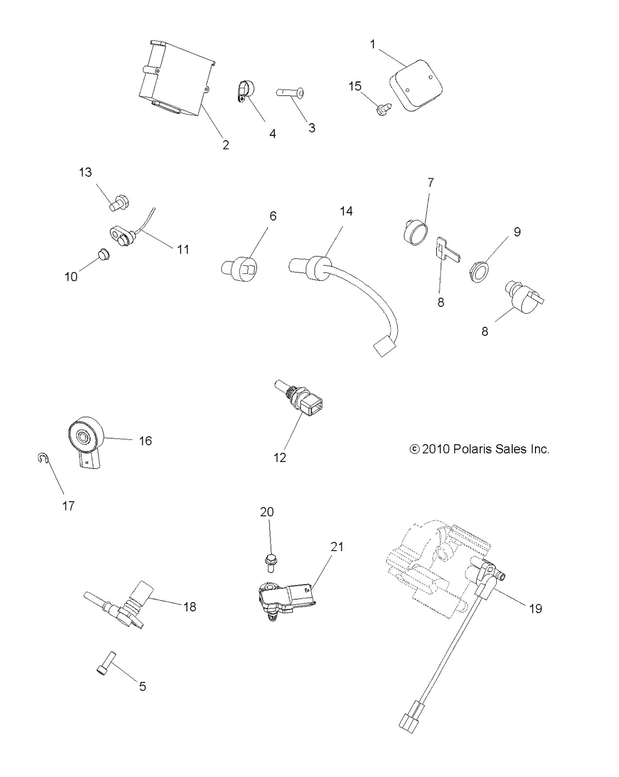 Polaris ECU, No Start, Unprogrammed, for RANGER Models, Genuine OEM - 4011599