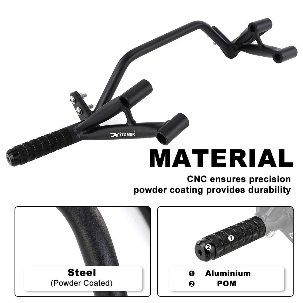 Stunt Subcage Passenger Footpegs Guard Fit For Kawasaki Z650/Ninja 650 2017-2025