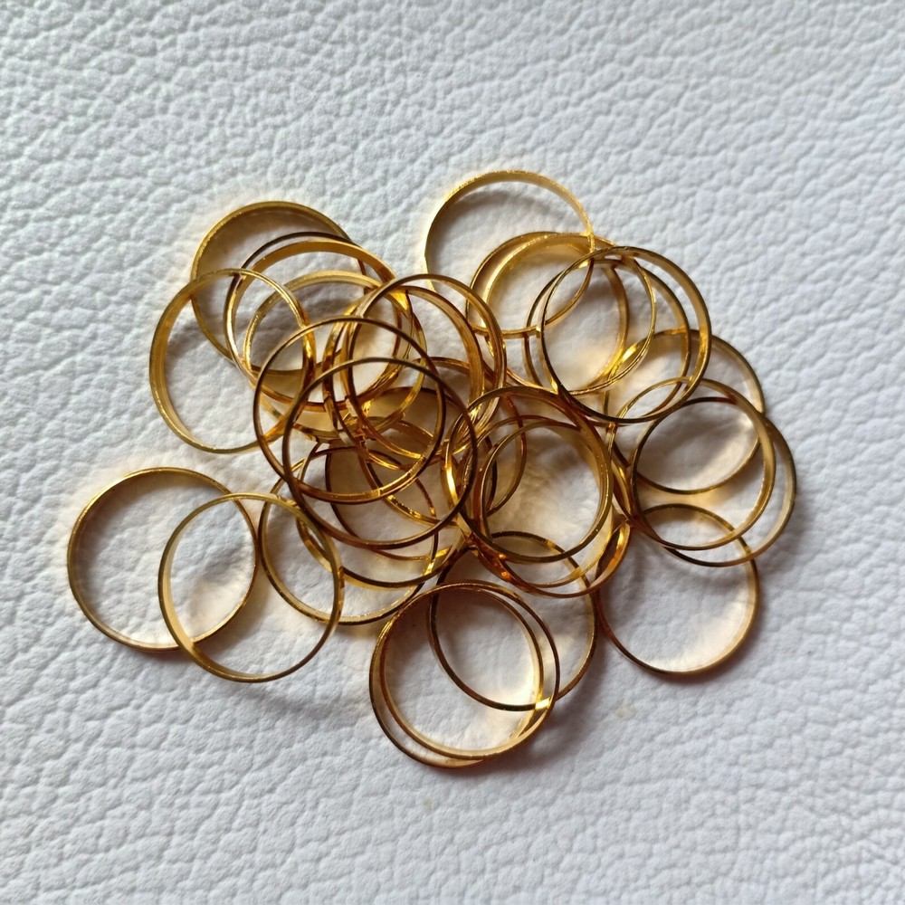 30 Pcs Small brass ring / Gold Plated " For purpose"