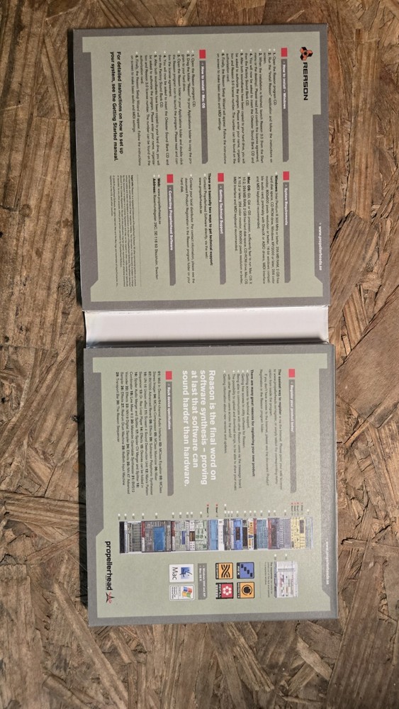 Propellerhead Reason 3.0 DAW Software DVD for Windows XP Mac OS X