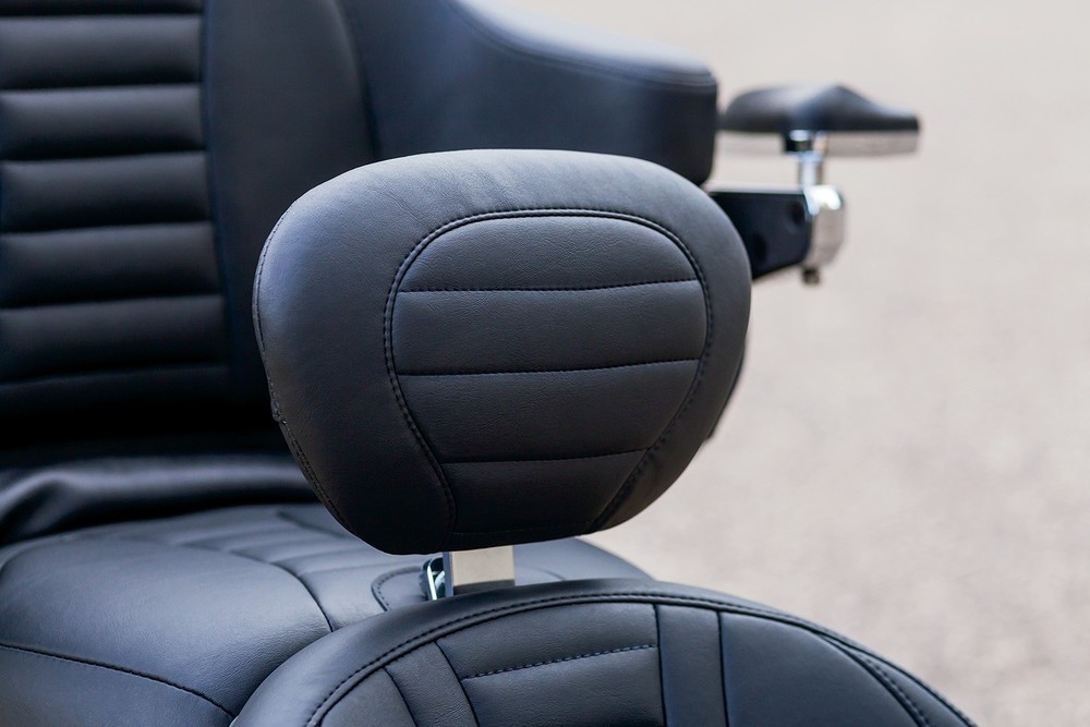 Driver Backrest Post & Pad Only Black by Mustang 79012