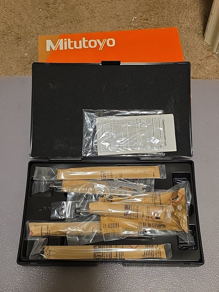 Mechanical Depth Micrometer: 4'' Range, 4 Rods, Satin Chrome Finish