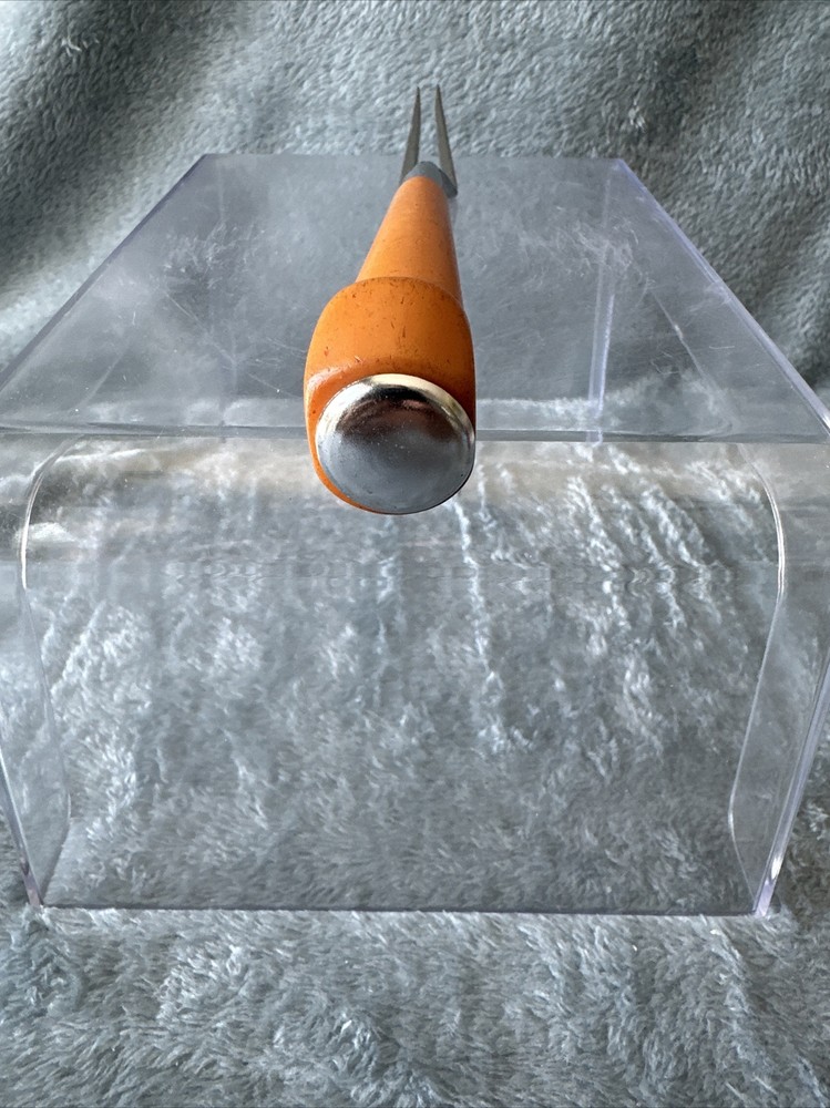 Butterscotch Bakelite Stainless Serving/Carving Fork Vintage