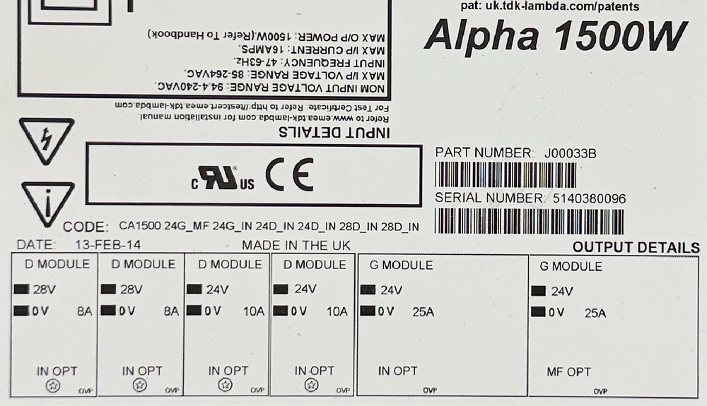 WATERS G2-Si SYNAPT Lambda Alpha 1500w Power Module PCB Card MA4213 4213213DC cj