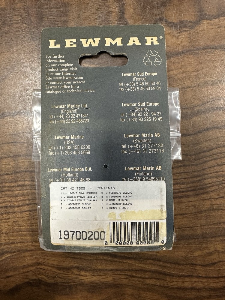 Lewmar Winch Service Kit 19700200