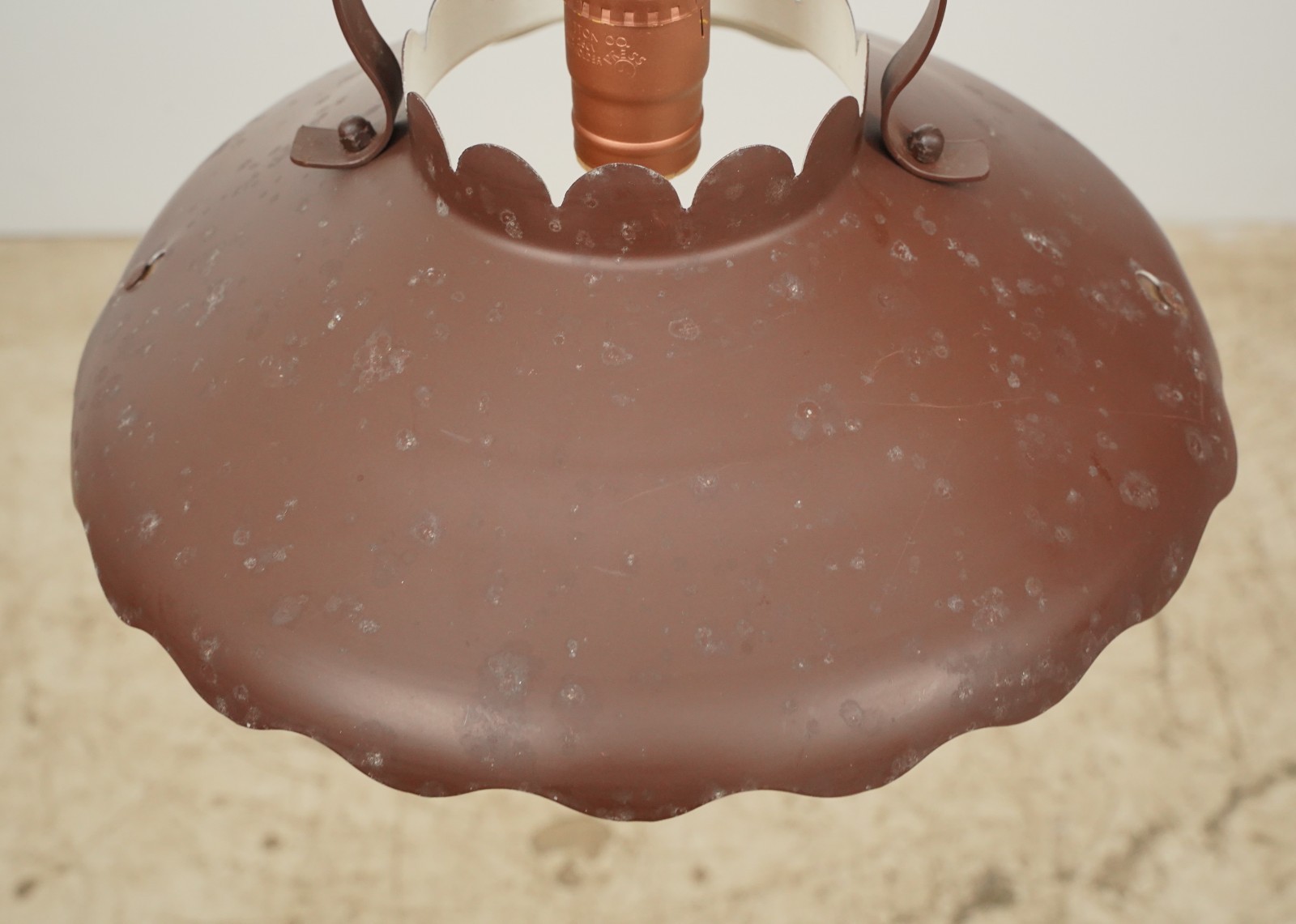 Vintage Copper Plated Steel Rustic Pendant Light