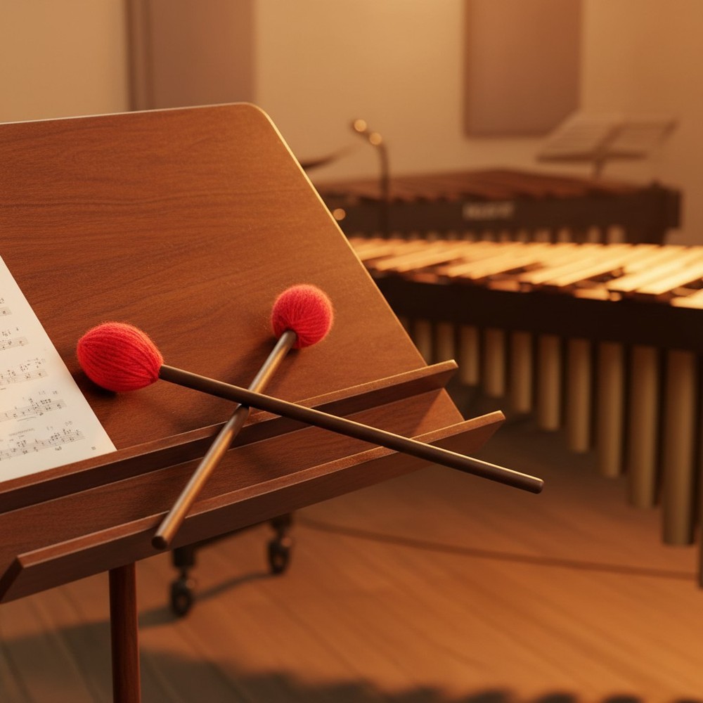 Durable Medium Hard Yarn Marimba Mallets with Maple Handle for Percussion Lovers