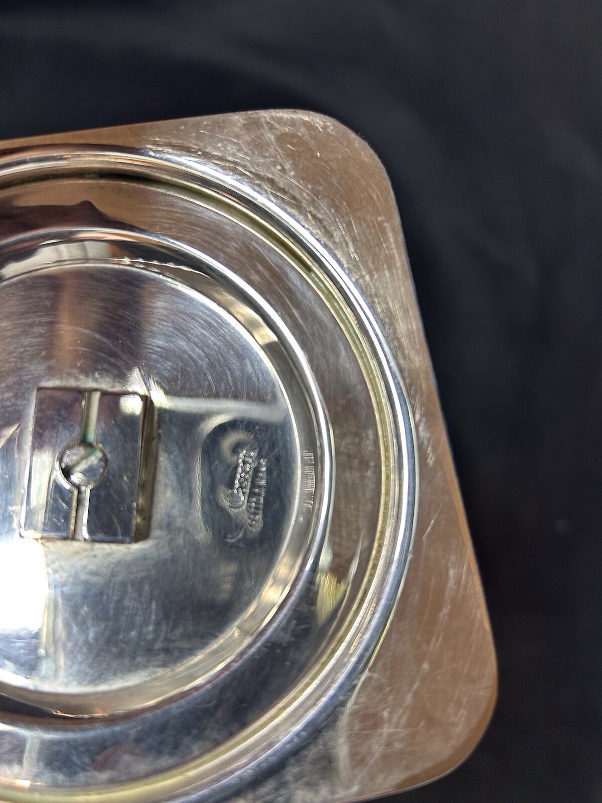 Cassetti Modernist Silver Carafe Thermos Hand Made Glass Lined Mid 20th C