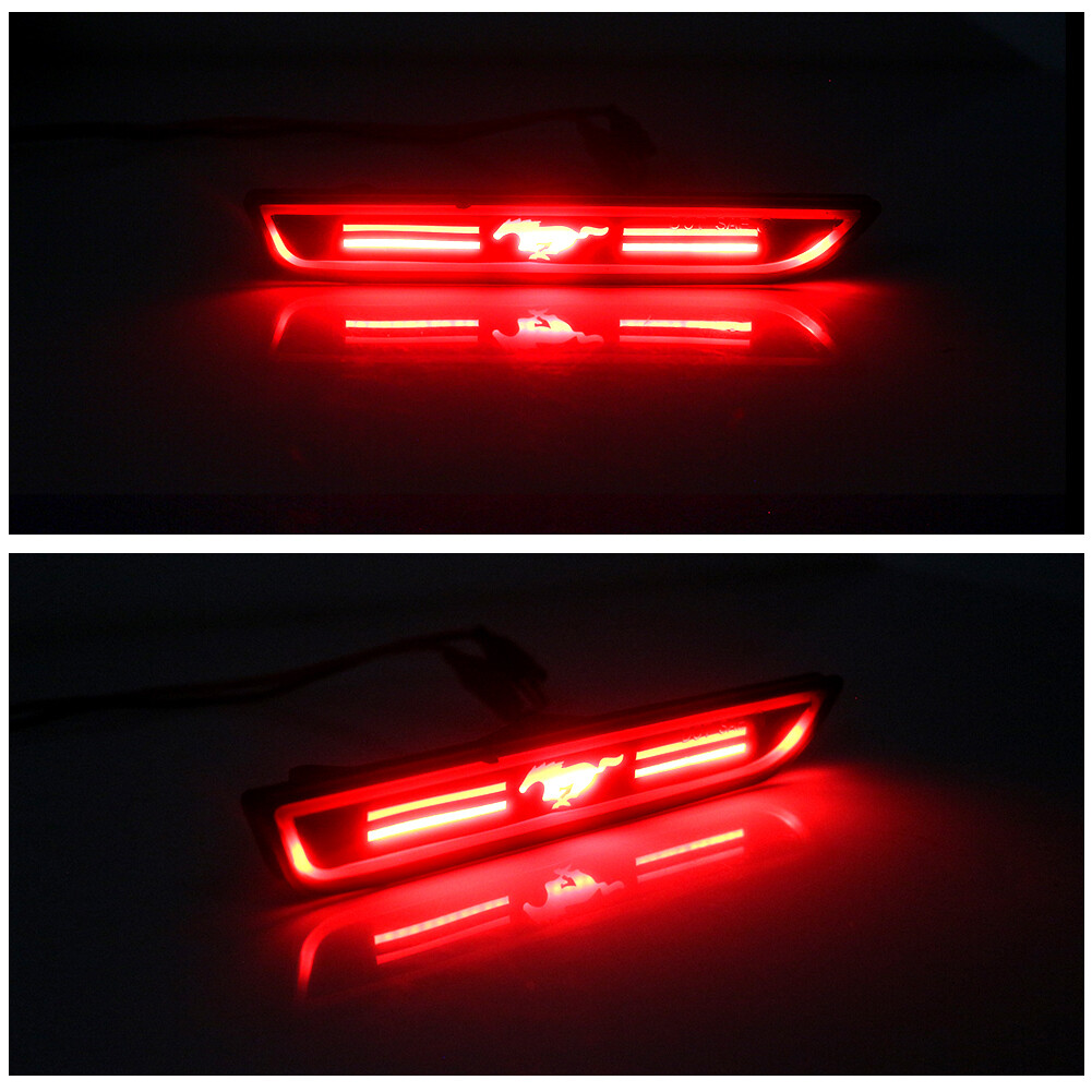 Smoked LED Front Amber & Rear Red Side Marker Lights For 2010-2014 Ford Mustang