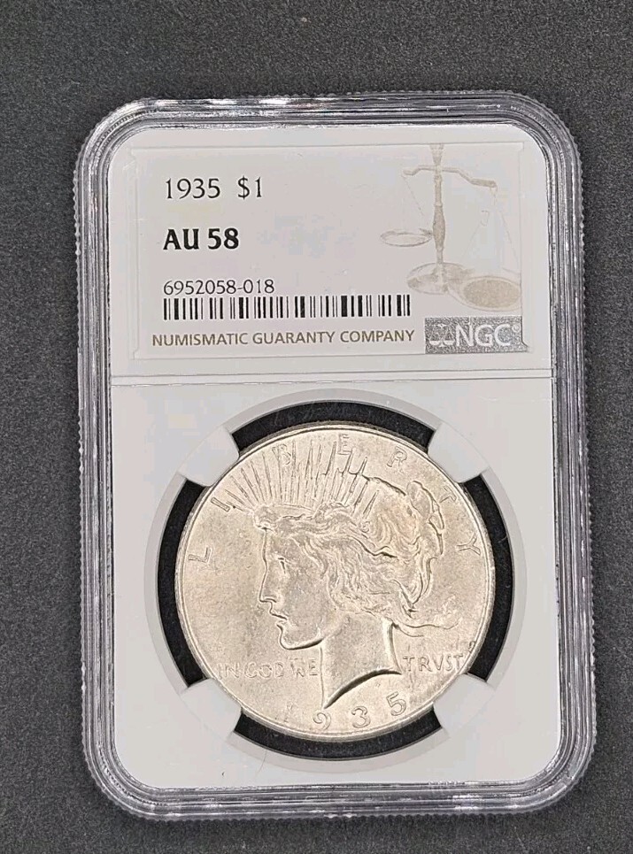 1935 Peace Dollar | NGC AU58