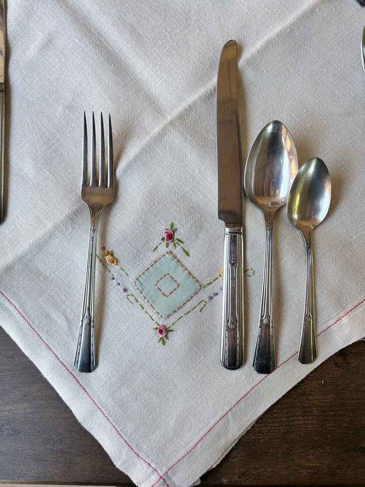 Simon L & George H. Rogers Silverplate Six Place Settings