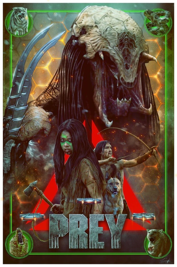 NYCC 2022 PREY Predator Feral Green Variant Giclee Art Print 16x24 NEW
