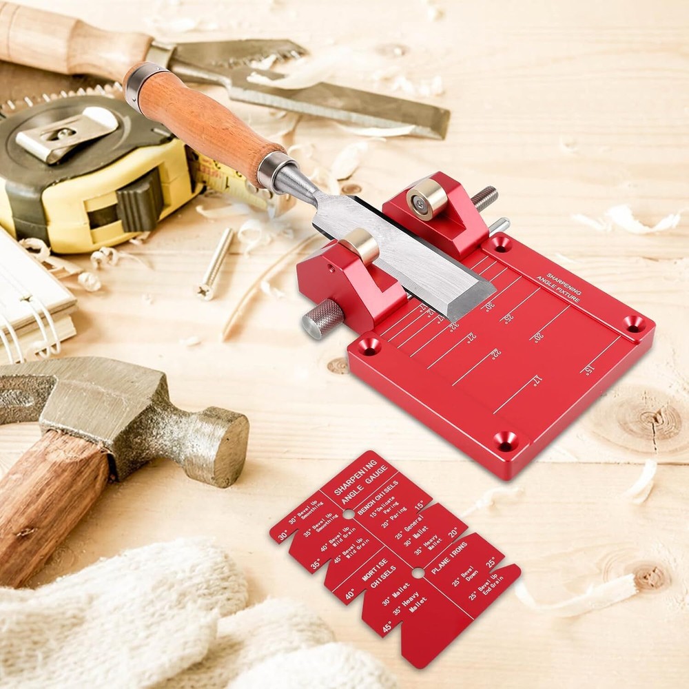 Precise Chisel Sharpening Jig Kit,Honing Guide System for Woodworking Chisels.⬅️