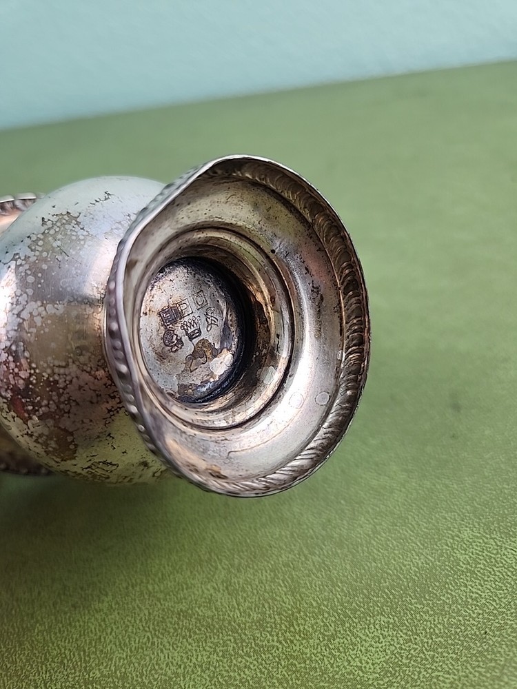 EPC 298 Silver Plate Mini Urn Shape Pedestal Vase Dish 3 3/8” Tall