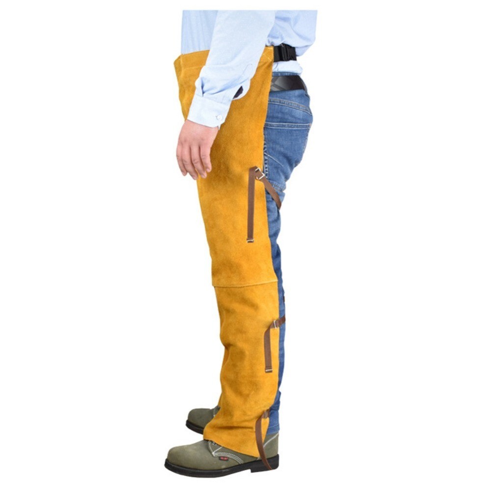 Fire Resistant-Chaps Adjustable Welding-Chaps Adjustable Buttons Cut Resistant