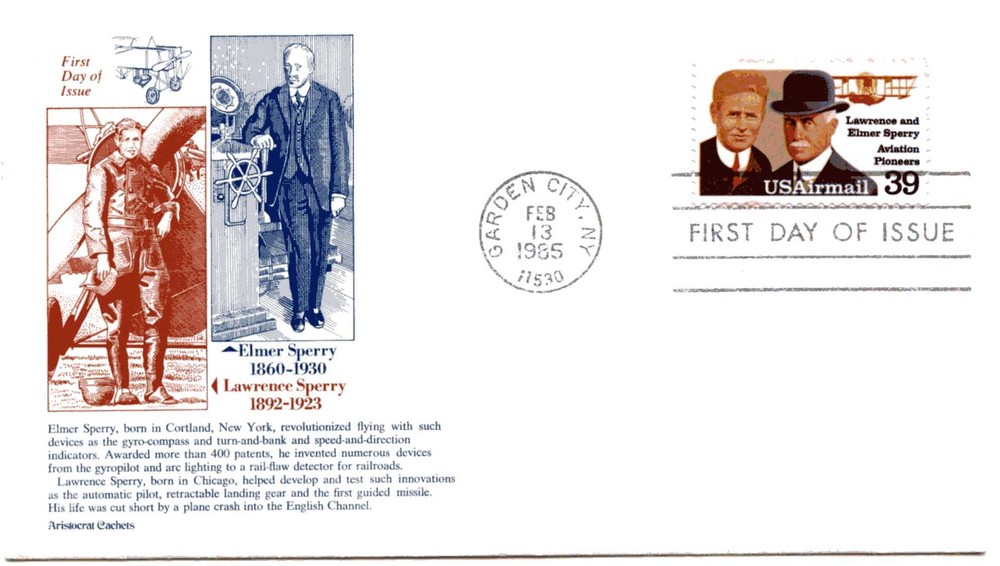 C114 Sperry Brothers, Aristocrat Cachets, FDC