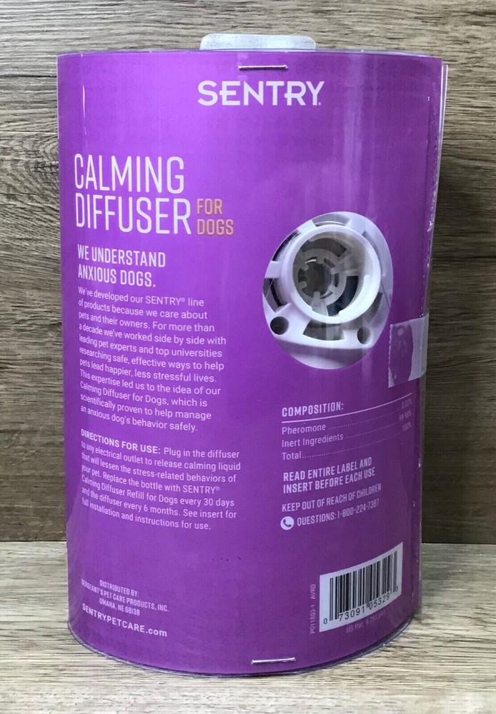 SENTRY Calming Plug-In Diffuser for Dogs, 1.5 oz. OPEN BOX