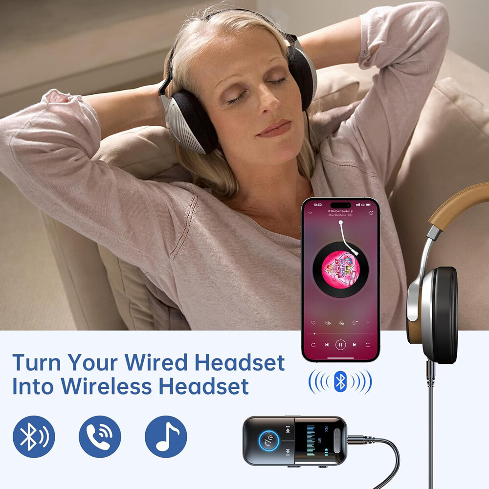 4In1 Bluetooth Audio Adapter Wireless Receiver Transmitter MP3 Player 3.5mm Aux