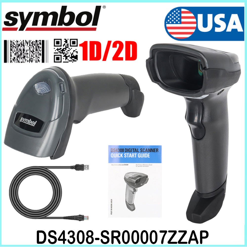 Zebra Symbol 1D/2D Handheld USB Barcode Scanner Reader Kit DS4308-SR00007ZZAP US
