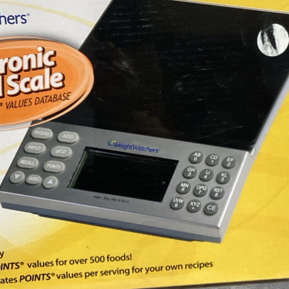 Weight Watchers Electronic Food SCALE w/Points Values Database LARGE DISPLAY NEW