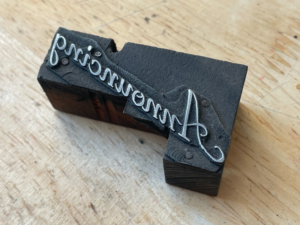 Printing Letterpress Printers Block Announcing Header Music Performance (493)