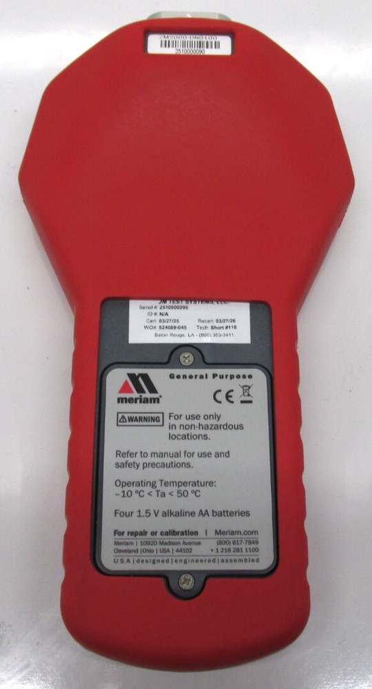 Meriam ZM2000-DN0100 Smart Manometer (New-Open Box) BR
