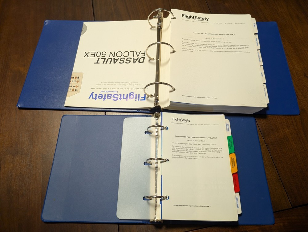 Falcon 50EX Pilot Training Manuals