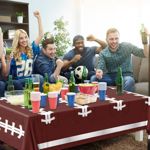 Football Party Decorations, Disposable Field Tablecloth Plastic Rectangular