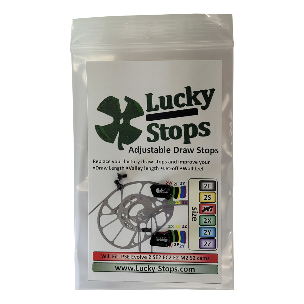 2W Draw Stop will fit PSE Evolve Cams E2, S2, M2 Lucky Stops