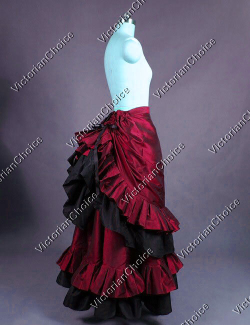 Gothic Victorian Edwardian Bustle Skirt Steampunk Cosplay Vampire Costume K034