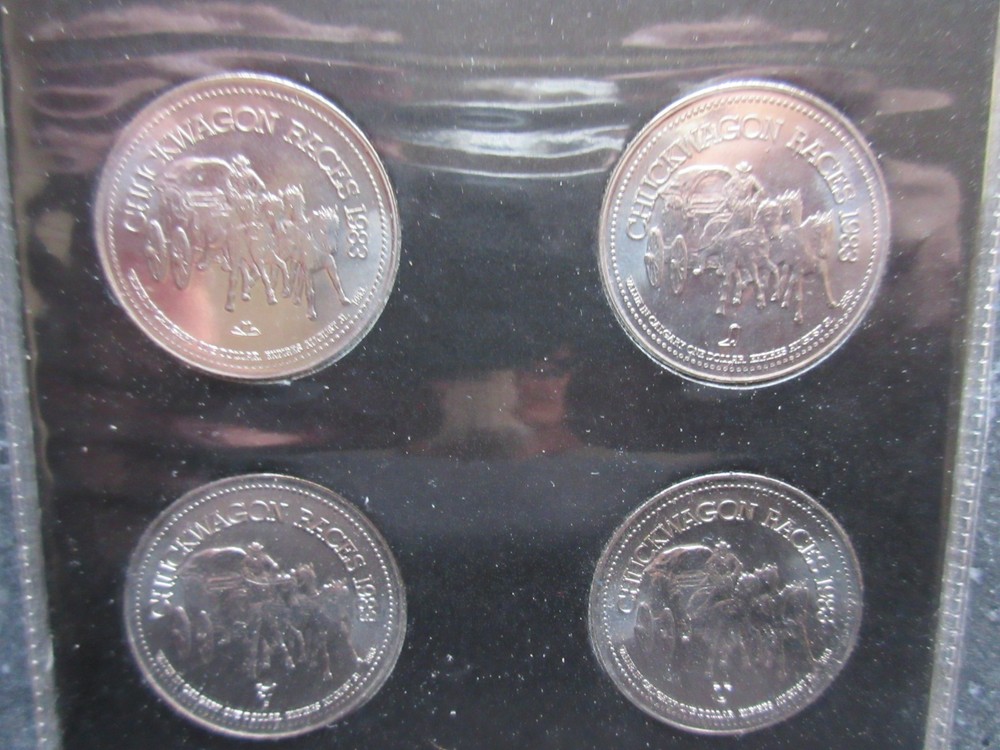 1983 Calgary Stampede Four Mint Mark Dollar Set
