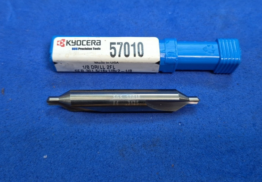 Kyocera / SGS Solid Carbide #4 Drill & Countersink  PN: 57010