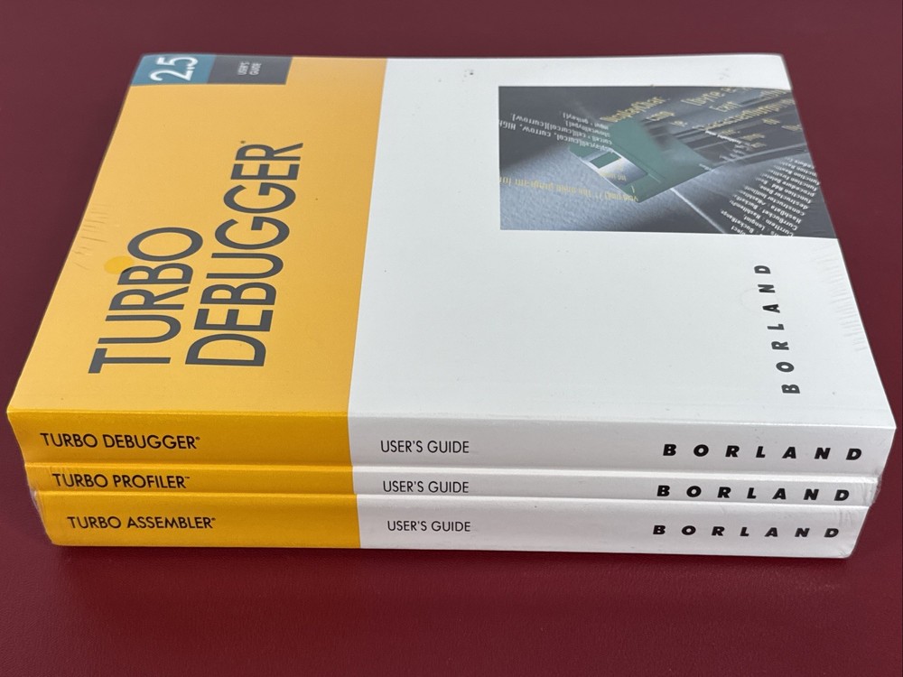 Borland Turbo Debugger 2.5 User's Guide Manual Set - Profiler,  Assembler,  New