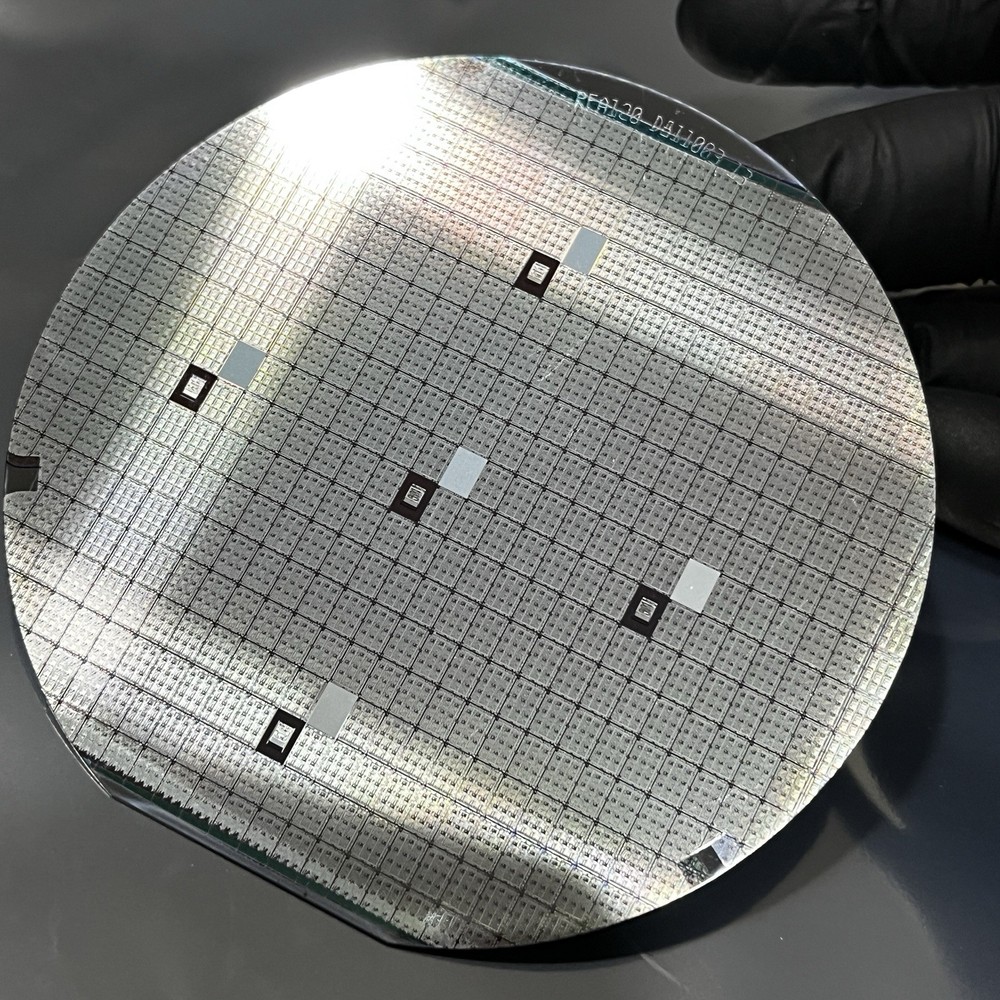 4 Inch Silicon Wafer With Dotted, Rectangular Die, As Pictured