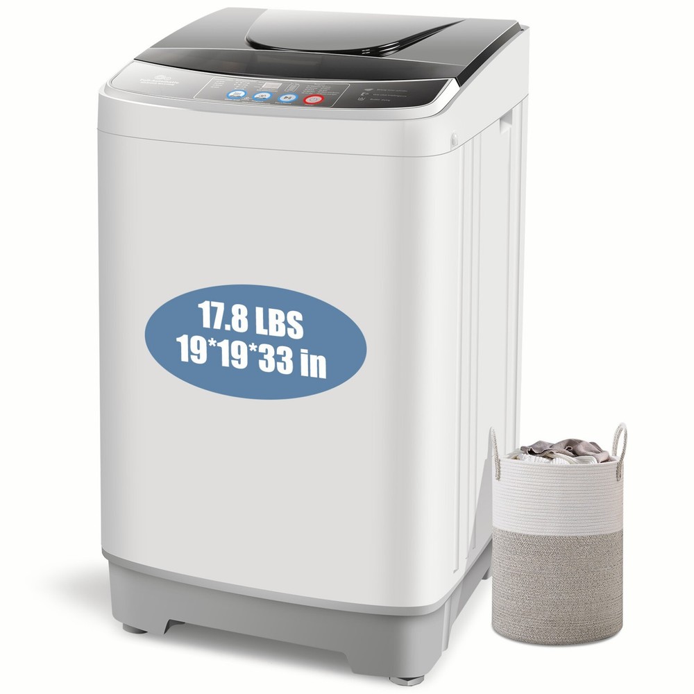 Washing Machine for Household Use 17.8lbs Top Loading Laundry Washer Machine LED