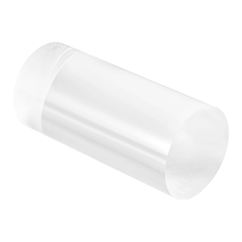 Acrylic Round Rod, Clear,2" x 4-1/8", Solid Plastic PMMA Bar Stick
