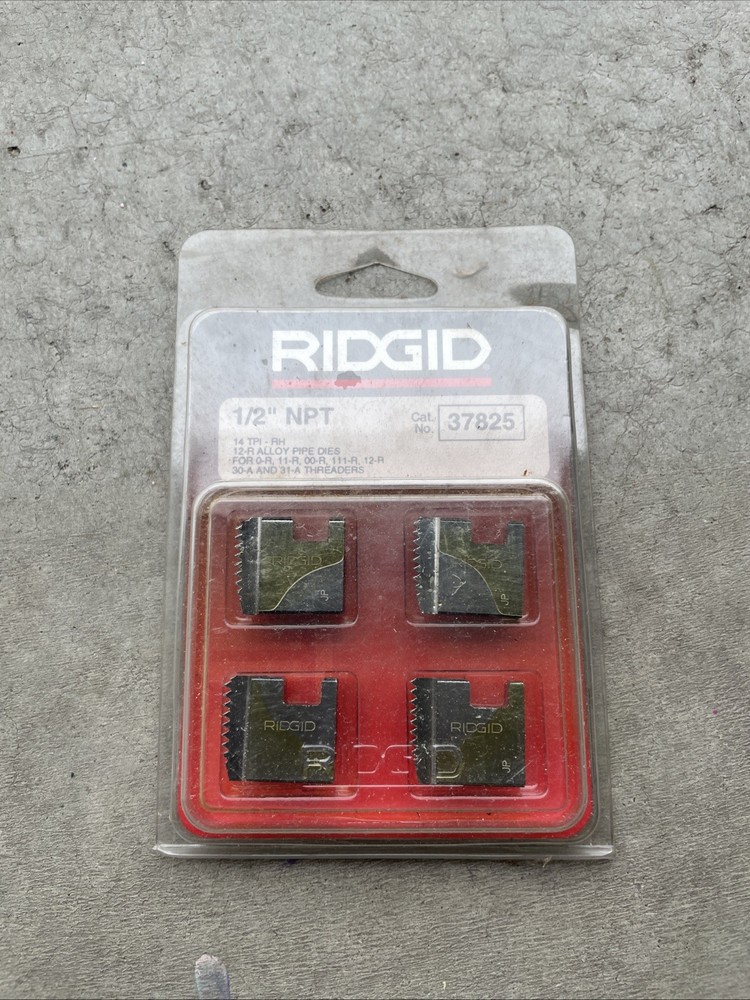 RIDGID 37825 1/2 inch Pipe Threading Die - 4 Pack