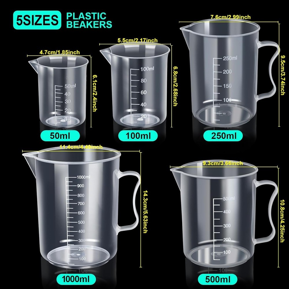 Comprehensive 10-Piece Graduated Cylinder & Beaker Set – Precision Measuring