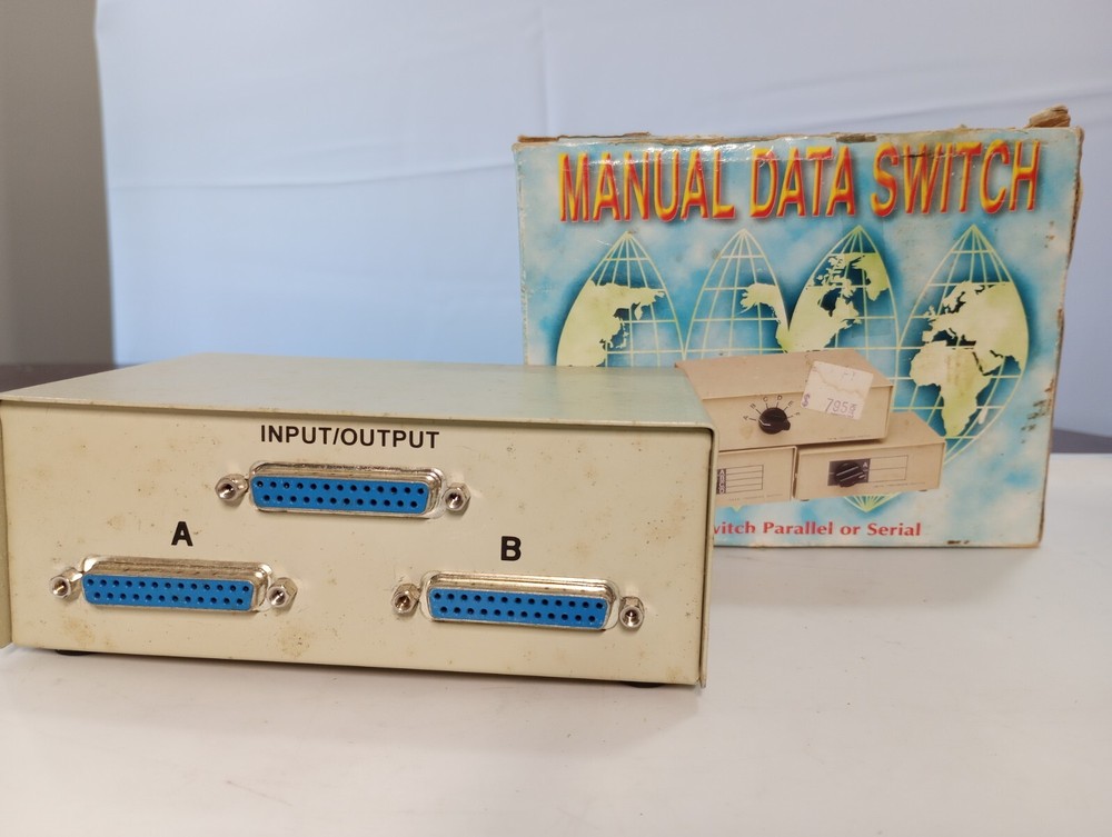 Vintage Manual Data Switch in original packaging not tested
