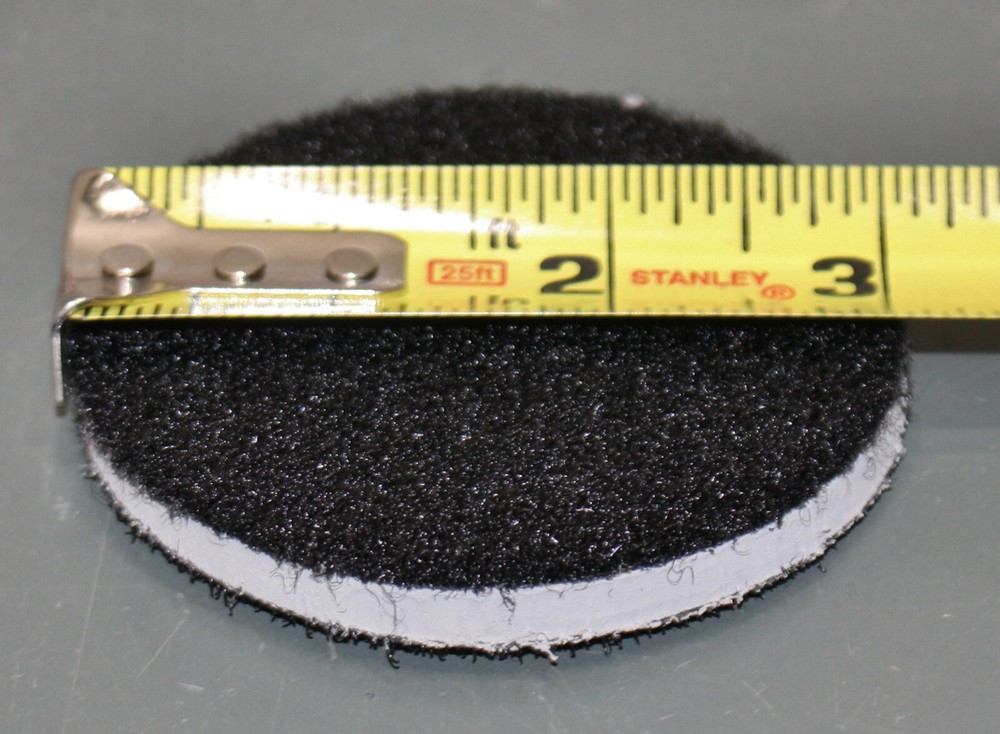 (10) Tough Guy 3" Round Foam Pad 2MZA6, Hook & Loop, for Automatic Floor Machine