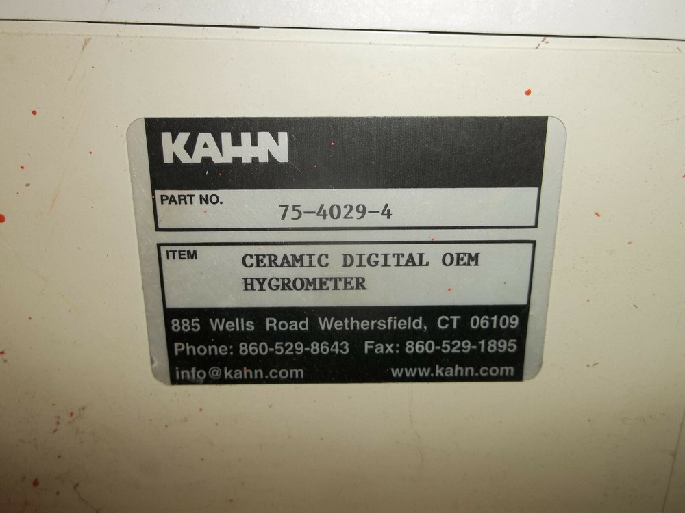 KAHN 75-4029-4 CERAMIC DIGITAL OEM HYGROMETER (DD2)