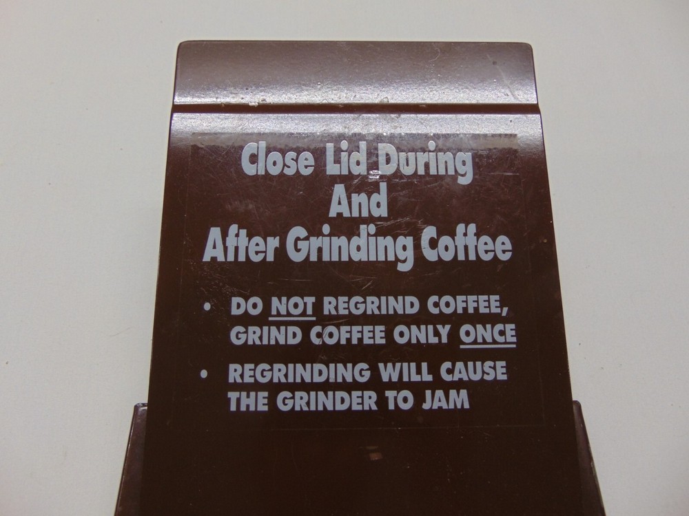 GrindMaster Coffee Grinder Model # 850 A Replacement Part Brown Lid