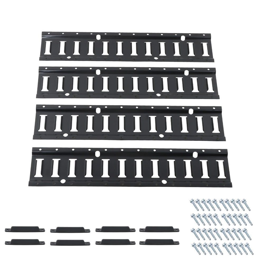 Labwork 12 Pack 2' E Track Tie Down Rails Power Coated E-Tracks For Trailers