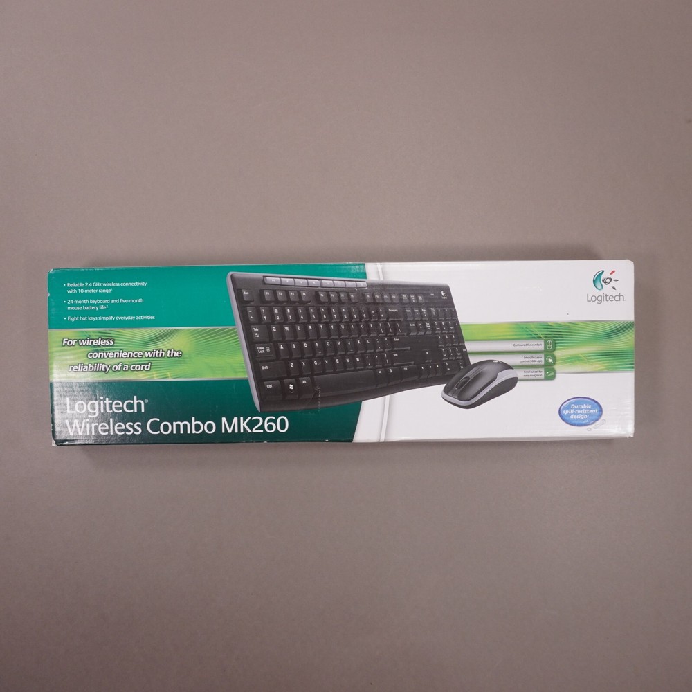 NEW Logitech MK260 Wireless Combo Keyboard & Mouse 2.4 Ghz 10-Meter Range SEALED