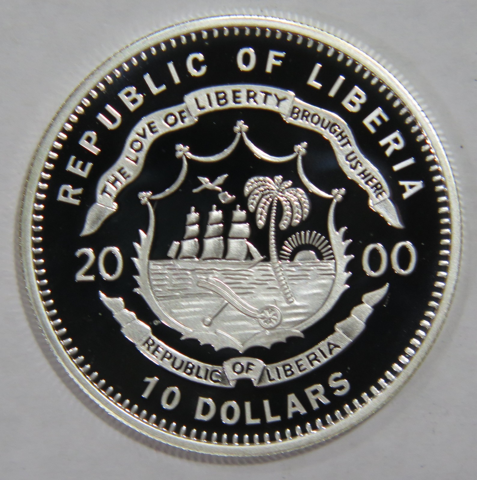 LIBERIA 2000 $10 DOLLARS 999 SILVER GETTYSBURG CIVIL WAR COMMEMORATIVE COIN